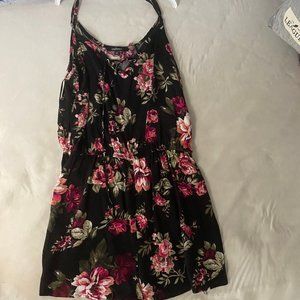 Black Floral Romper